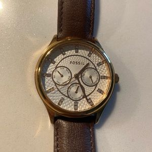Brown Leather Fossil Watch